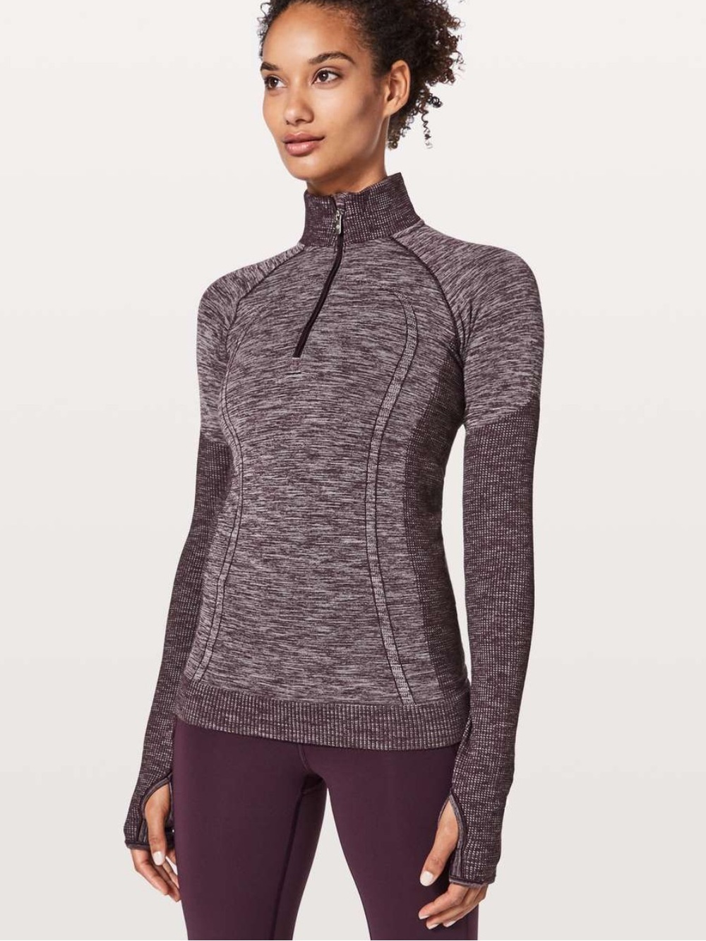 lululemon athletica Marled Plum/White Knit Pullover | 10